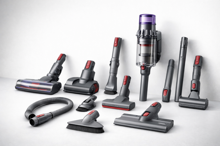 Accesorii aspirator Dyson printate 3D – suporturi, adaptoare și organizatoare compatibile, realizate de Atelierulde3D