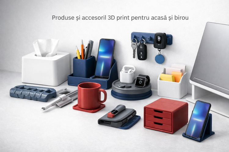 Accesorii 3D print pentru acasă și birou – organizatoare și suporturi fabricate în România