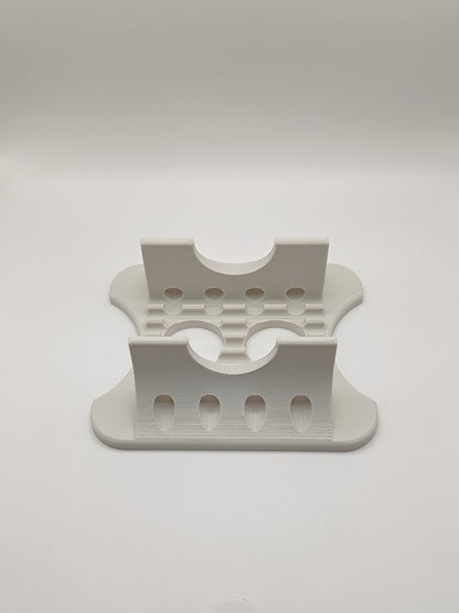 Suport ergonomic tip stand pentru sisteme compacte Mini PC, compatibil cu Intel NUC și Asus, culoare albă