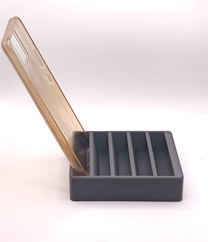 Organizator Profesional 3D pentru 5 Folii Protecție Ecran – Suport Desktop pentru Dealeri GSM & Service IT