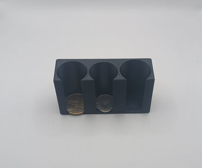 Suport negru pentru monede și fise compatibil YouClip montat în interior auto, printat 3D din PETG rezistent la căldură