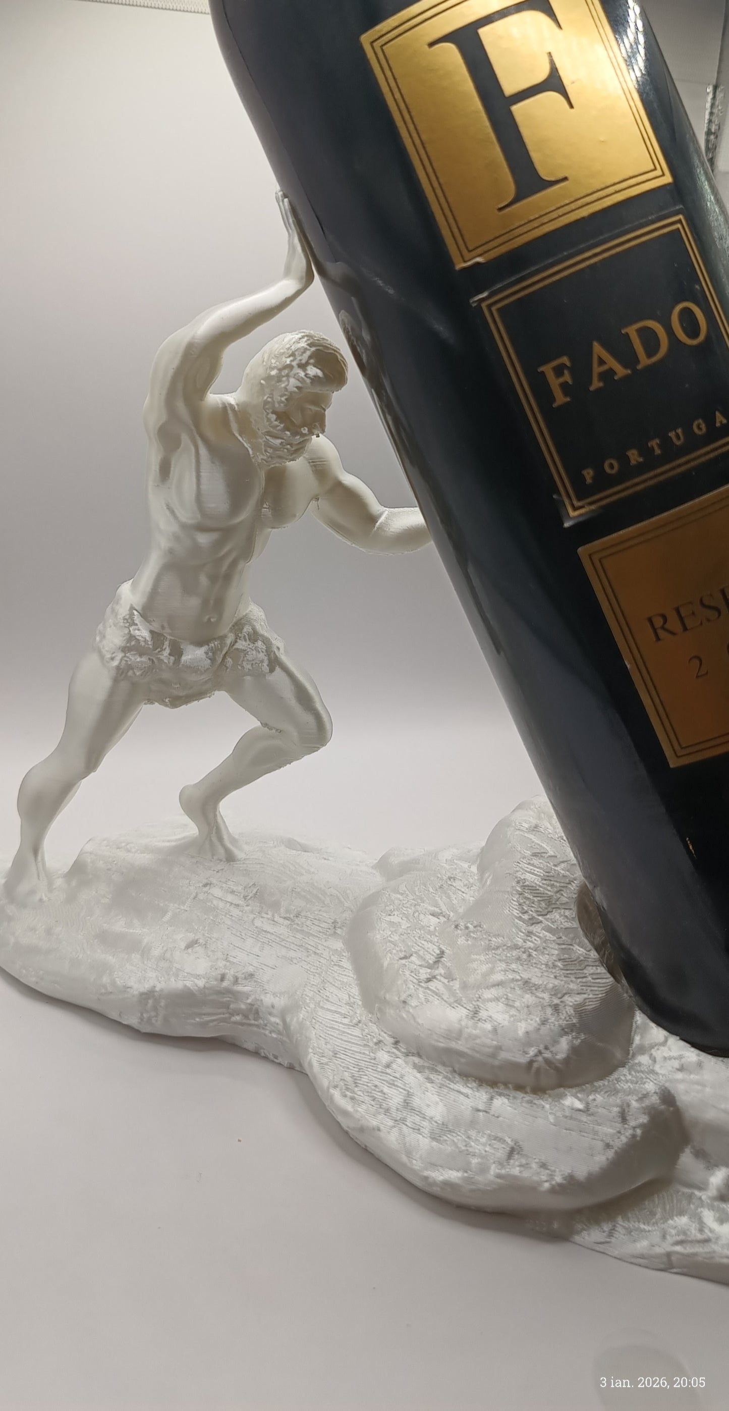 Suport sticlă de vin – Zeu grec inspirat | Proiectați imprimare artistică 3D