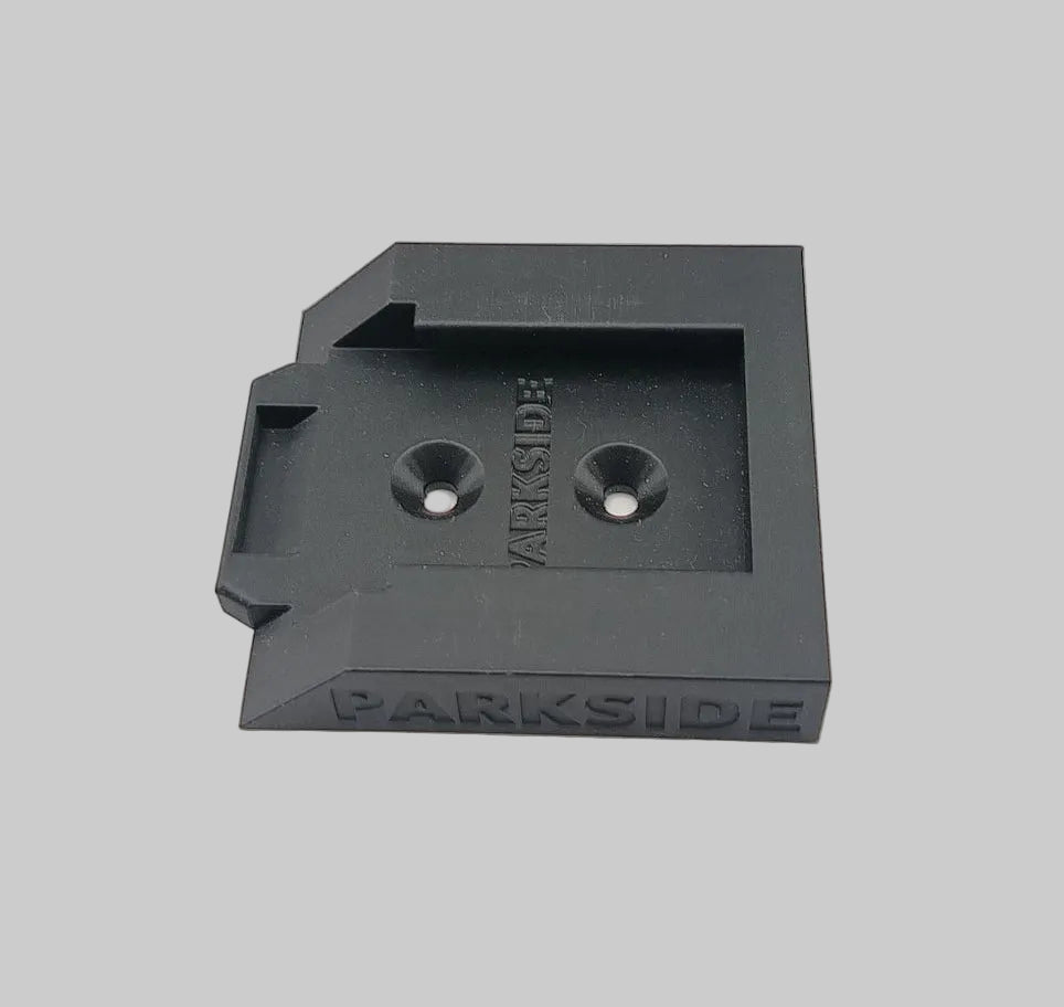 Sistem de depozitare 3D pentru baterii Parkside 12V, montaj compact sub raftul de lucru