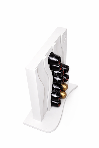 Organizator 21 capsule Nespresso design wave alb mat printat 3D