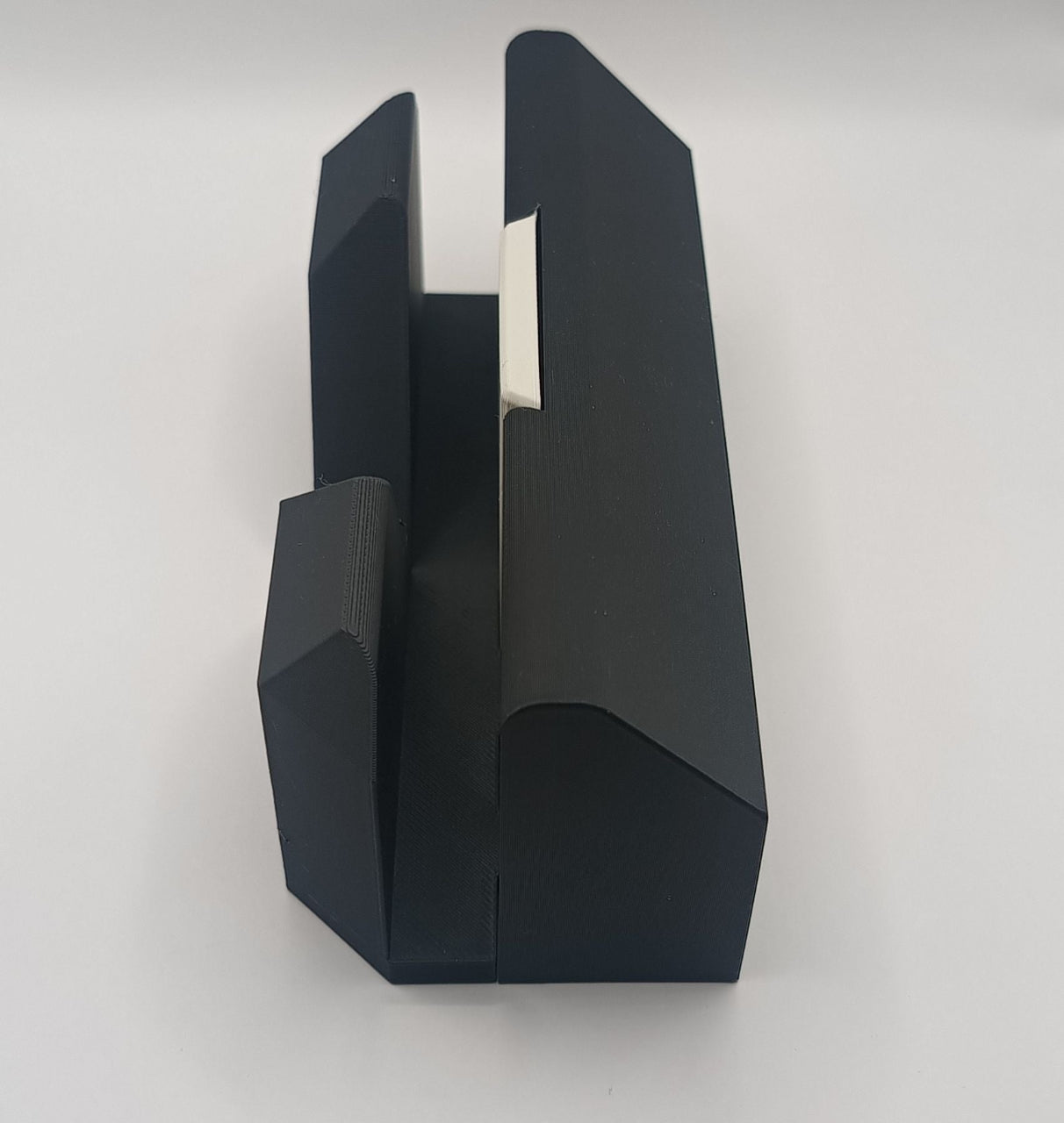 Suport laptop vertical reglabil 13-35mm negru mat cu mecanism de glisare precis