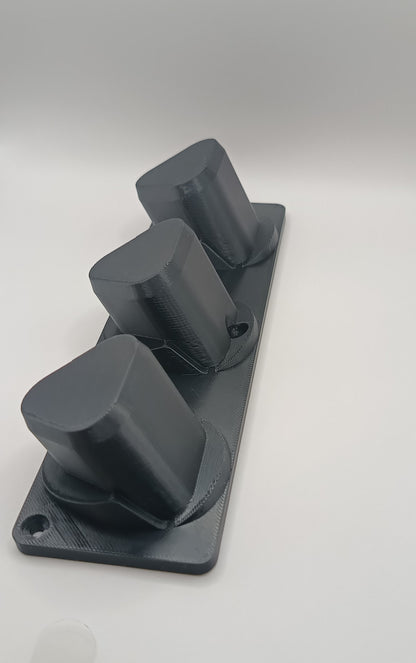 Detaliu textură material ABS rezistent pentru suportul de scule Parkside X12V Team