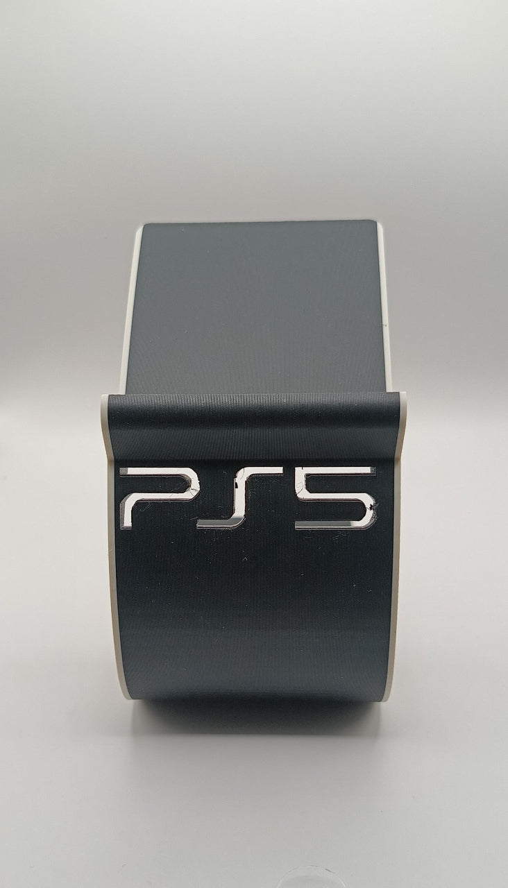 Suport controller PS5 DualSense negru, design ergonomic pentru gaming setup, produs în România de Atelierul de 3D, livrare rapidă și politică de retur 14 zile.